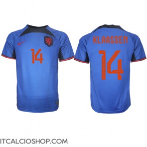 Olanda Davy Klaassen #14 Seconda Maglia Mondiali 2022 Manica Corta